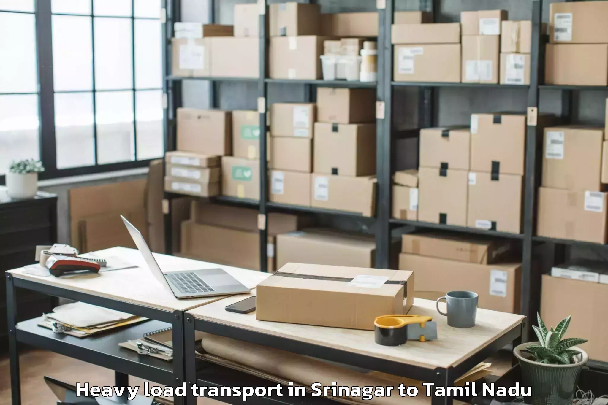 Book Srinagar to Nandambakkam Heavy Load Transport Online